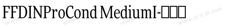 FFDINProCond MediumI字体转换